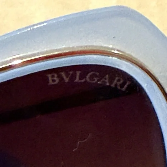 Bvlgari women's sunglasses light blue acetate frames brown gradient lenses